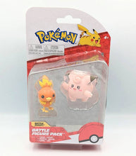 Load image into Gallery viewer, Pokemon Battle Figure - Torchic and Clefairy set in packaging.

