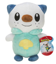 Load image into Gallery viewer, Oshawott 8" plush Pokémon toy displaying water-type features.
