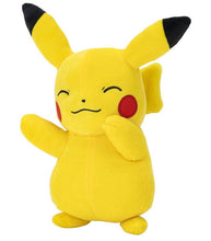 Load image into Gallery viewer, Pikachu Eyes Closed 8" Pokemon Plush, super soft and detailed, ideal for collectors and kids 2+.
