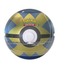 Load image into Gallery viewer, Pokemon TCG Quick Ball Tin with 3 booster packs and coin.
