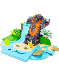 Load image into Gallery viewer, Pokemon Carry Case Volcano Playset with erupting volcano, whirlpool, and Pikachu figure.
