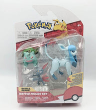 Load image into Gallery viewer, Pokemon Battle Figures set featuring Bulbasaur, Sneasel, and Glaceon packaged in a clear box.
