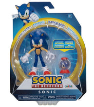 Load image into Gallery viewer, Hedgehog Sonic Figure with 1-Up Item Box in packaging featuring detailed, poseable design.
