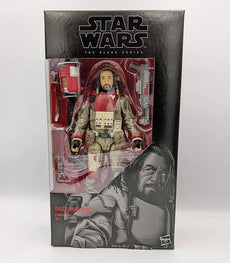 Star Wars The Black Series Baze Malbus action figure in display box with accessories.