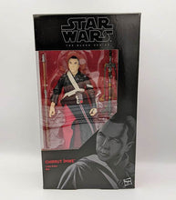 Load image into Gallery viewer, Star Wars The Black Series Chirrut Imwe 6 inch action figure in display box with accessories.
