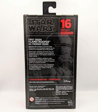Load image into Gallery viewer, Star Wars The Black Series - First Order Flametrooper back of pack
