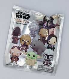 Star Wars The Mandalorian bag clips featuring various characters and mystery pack.