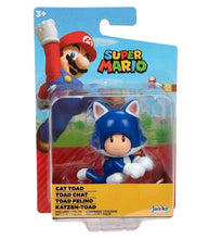 Load image into Gallery viewer, Super Mario Cat Toad 2.5 Inch Figure in packaging with realistic details and poseable features.
