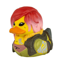 Load image into Gallery viewer, TUBBZ Borderlands 3 Lilith Collectible Duck with red hair and iconic outfit.
