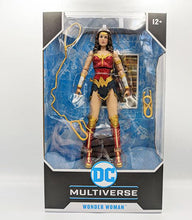 Load image into Gallery viewer, McFarlane Toys DC Multiverse Wonder Woman action figure in display box.
