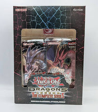 Load image into Gallery viewer, Yu-Gi-Oh! Dragons of Legend Complete Series trading card game box set with packs and collectible dice.
